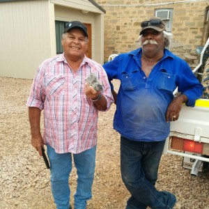 Dean Stuart, Dave Strangways, local Arabana men who were part of the New Year's Eve search